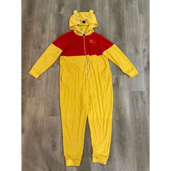 Disney Red and Yellow Winnie the Pooh Pajama Onesie - Picture 5 of 9